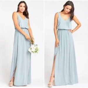 Show Me Your Mumu Kendall Sage V-Neck Maxi Dress Women's Medium